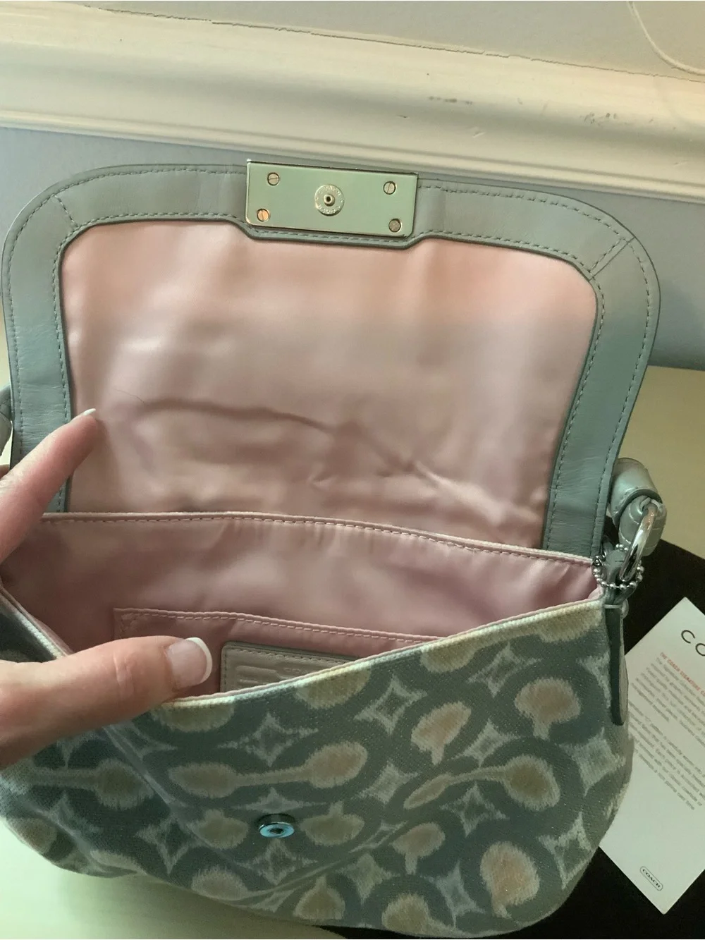 Coach Kristin Signature OP Art Ikat Shoulder Bag